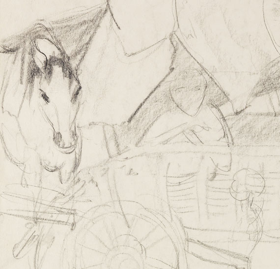 Otto Mueller - Zigeunerwagen mit Pferd und Krug - Weitere Abbildung