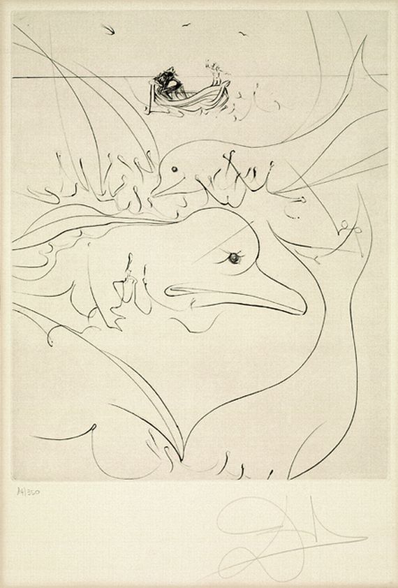 Salvador Dalí - 3 Bll.: Der Sturz. Die Apotheose. Delphine