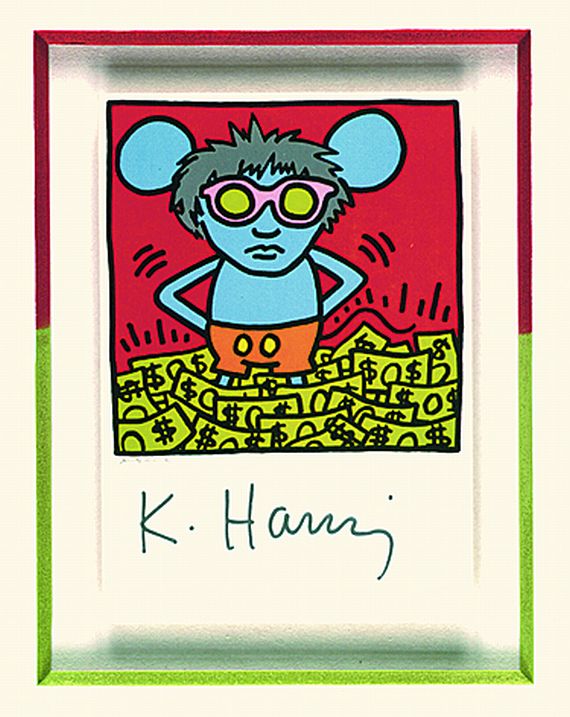 Keith Haring - Andy Mouse - Kunstpostkarte