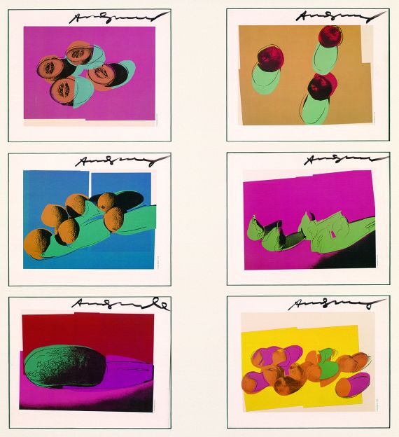 Andy Warhol - 6 Bll. Reproduktionen nach: Space Fruit: Still-Lifes