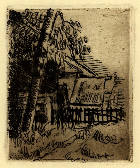 Paul Cézanne - Paysage à Auvers, entrée de ferme rue Saint-Rémy