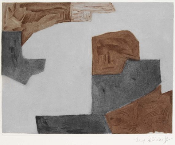 Serge Poliakoff - Composition brune, grise et noire