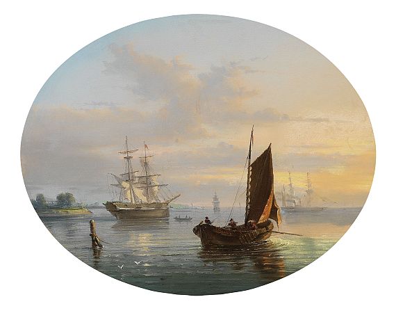  Niederlande - Segelschiffe in Hafenmündung