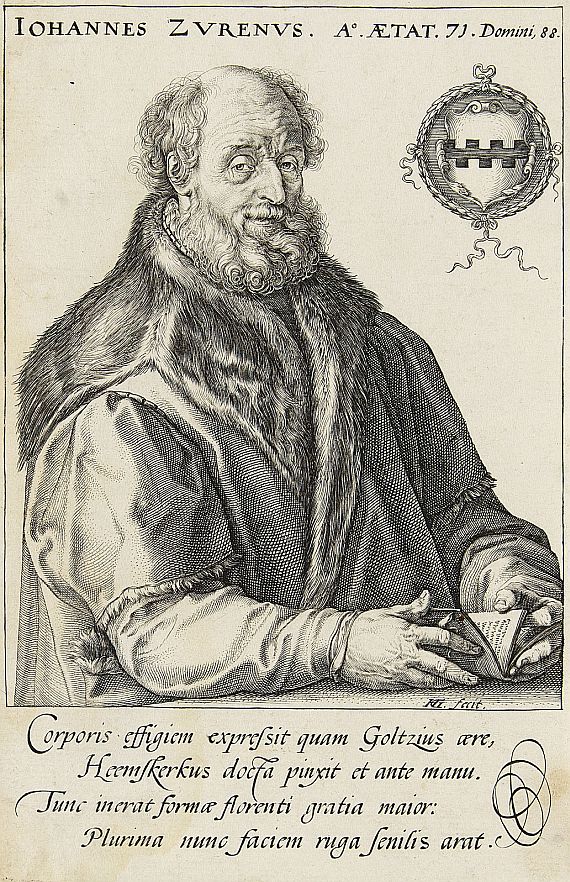 Hendrik Goltzius - Bildnis des Graphikers und Verlegers Johannes Zurenius