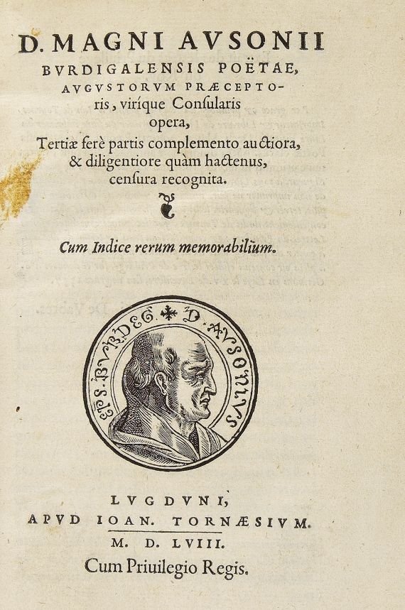 Decimus Magnus Ausonius - Opera. 1558.