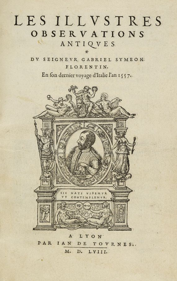 Gabriel Simeoni - Les illustres observations antiques. 1558.