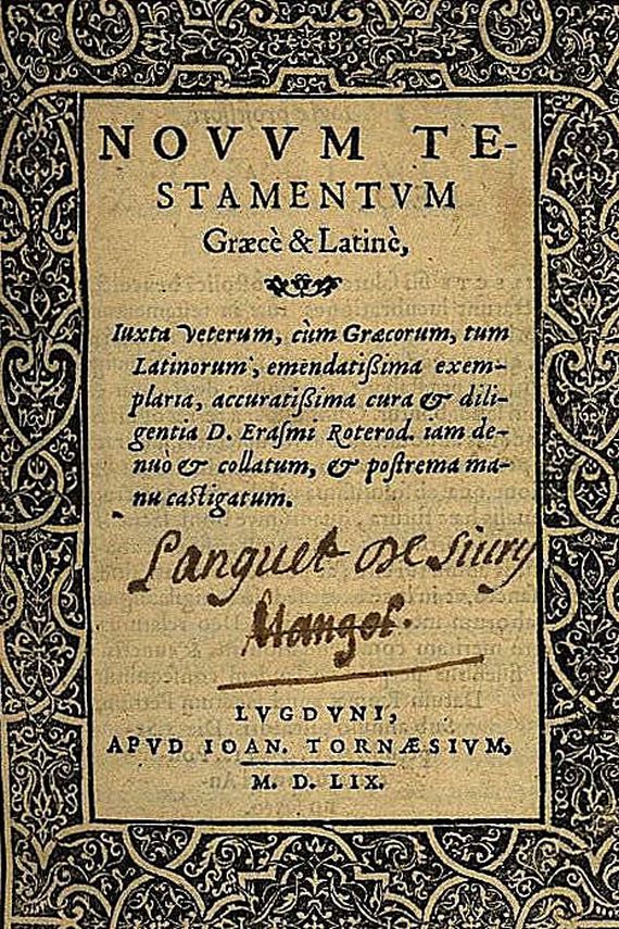 Desiderius Erasmus von Rotterdam - Novum Testamentum. 1559.