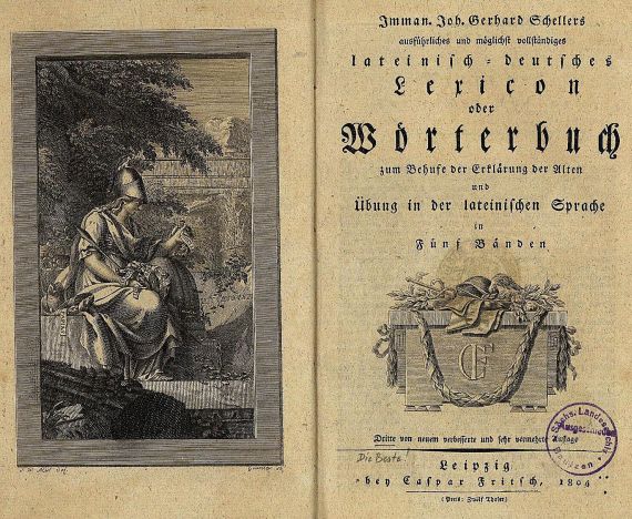 Immanuel Johann Gerhard Scheller - Lateinisch-Deutsches Lexicon oder Wörterbuch, 5 Bde.