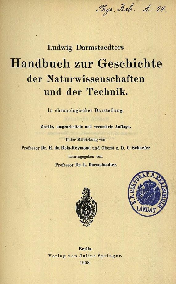 Darmstaedter, L. - Chemie, Medizin, Naturwissenschaften, 4 Tle.