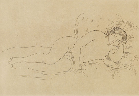 Pierre-Auguste Renoir - Femme nue couchée (tournée à droite), 2e planche