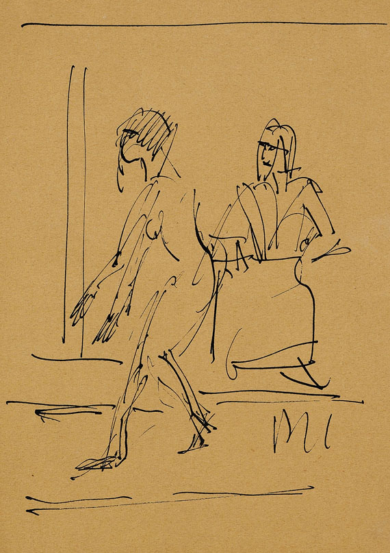 Ernst Ludwig Kirchner - Mädchenakt und Frau