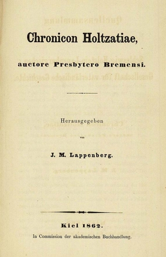 Quellensammlung Schleswig-Holstein - Quellensammlung vaterländische Geschichte, 3 Bde. 1862