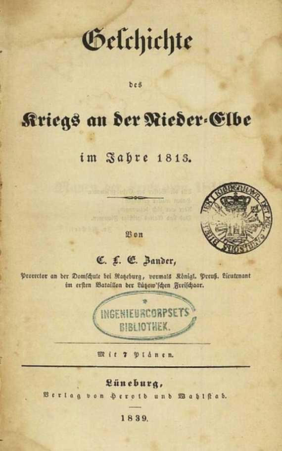 C. L. E. Zander - Geschichte Krieg Nieder-Elbe. 1839