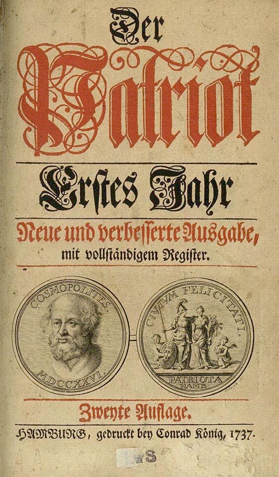 Der Patriot - Der Patriot. 3 Bde. 1737-1738.