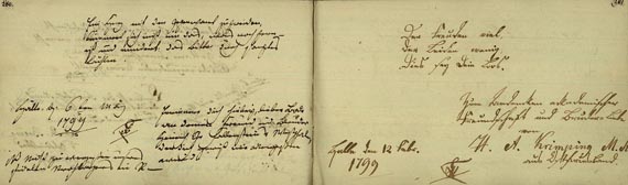  Album amicorum - Stammbuch, Halle, 1799-1801.