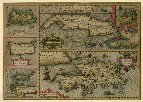 Amerika - Cuba Insula. Hispaniola Insula. Insula Iamaica ...