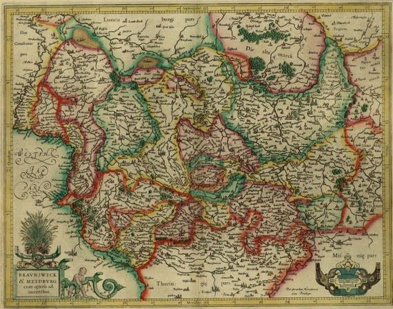 Norddeutschland - 4 Bll. Karten von Schleswig-Holstein und Niedersachsen.