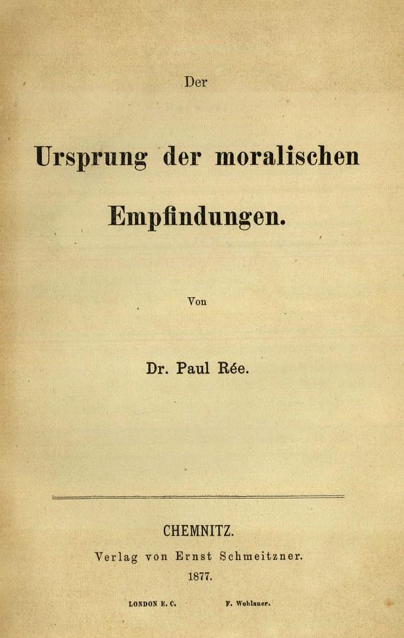 Paul Rée - Ursprung der moralischen... 1877