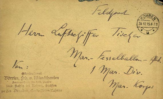  - Münchhausen, B. von, Konvulut Widmungsexemplare + Brief. 14 Tle. 1900