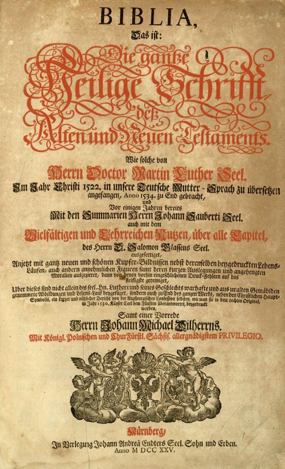 Jacob von Sandrart - Biblia Germanica, 1725
