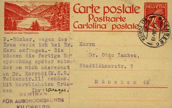 Ludwig Klages - 2 Postkarten m. U. 1926
