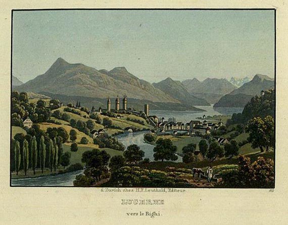 H. F. Leuthold - Souvenir du Lac de Lucerne. Um 1840