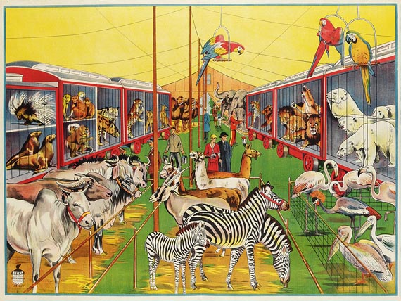  Zirkus - Ca. 60 Bll. Zirkus- und Tierschauplakate.