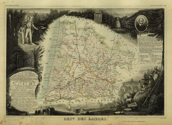  Frankreich - Levasseur, V., Atlas National, 1854.