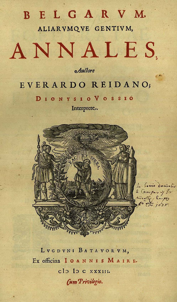 Everardo Reidanus - Belgarum, 1633.