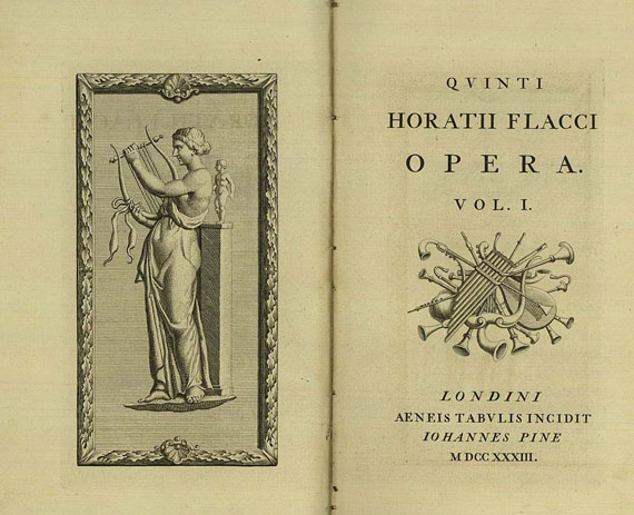 Quintus Horatius Flaccus - Opera, 2 Bde. 1733.