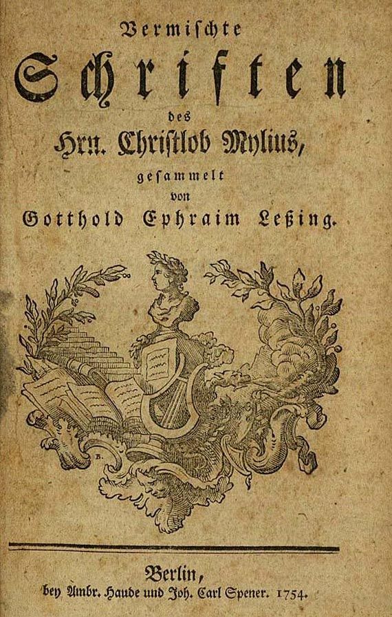 Christlob Mylius - Vermischte Schriften, 1754. (106)