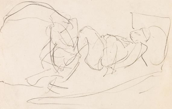 Ernst Ludwig Kirchner - Ruhender im Bett
