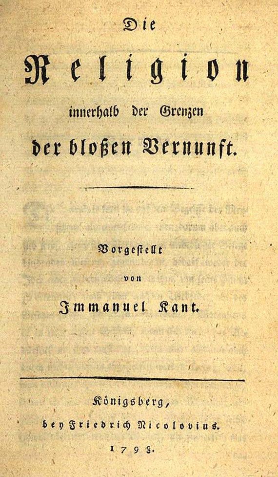 Immanuel Kant - Religion 1793