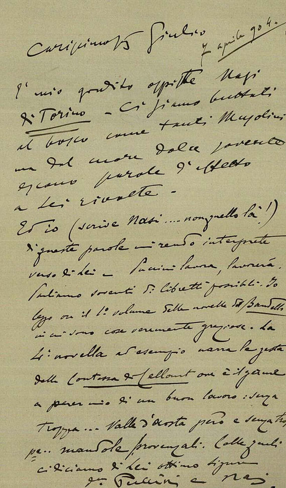 Giacomo Puccini - Eigh. Brief. 1904