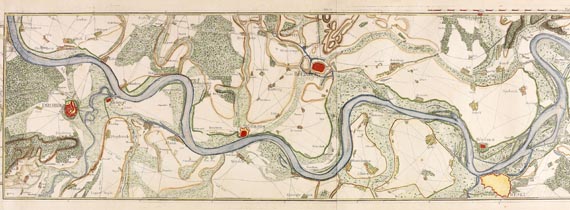  Niederrhein - Wiebeking, C. F. von, Hydrographisch u. militair. Karte ... Nieder Rhein. - Weitere Abbildung