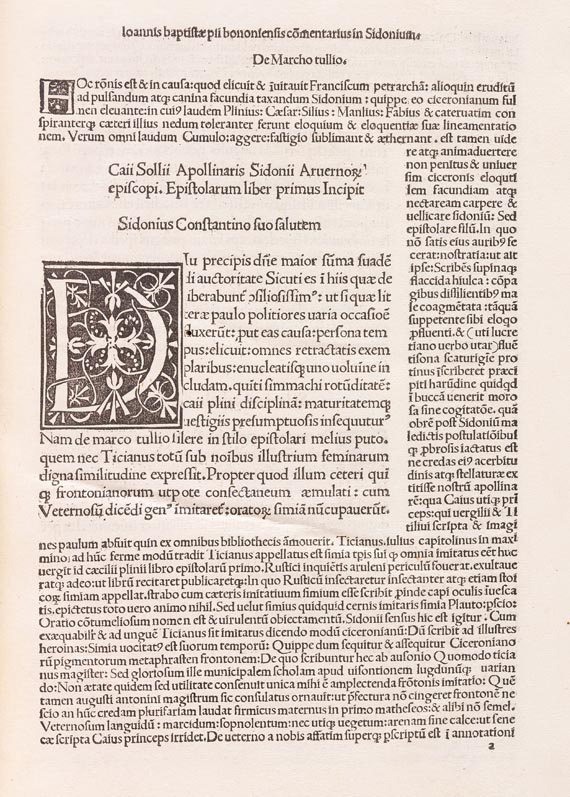 Apollinaris Sidonius - Epistola et carmina (1498)