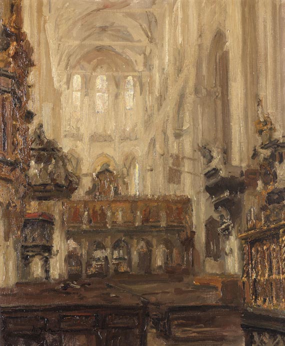 Karl Gatermann - Inneres der Marienkirche in Lübeck
