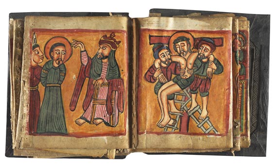 Äthiopisches Pgt.-Manuskript - Äthiopisches Manuskript, 18.-20. Jh.