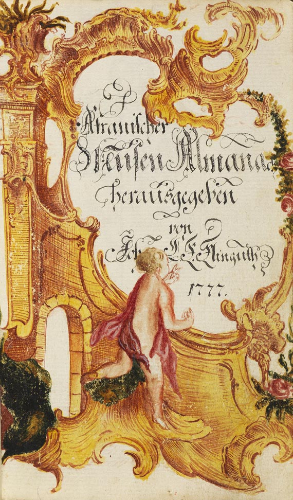 Johann Chr. Karl von Klinguth - Afranischer Musen Almanach. Manuskript. 1777