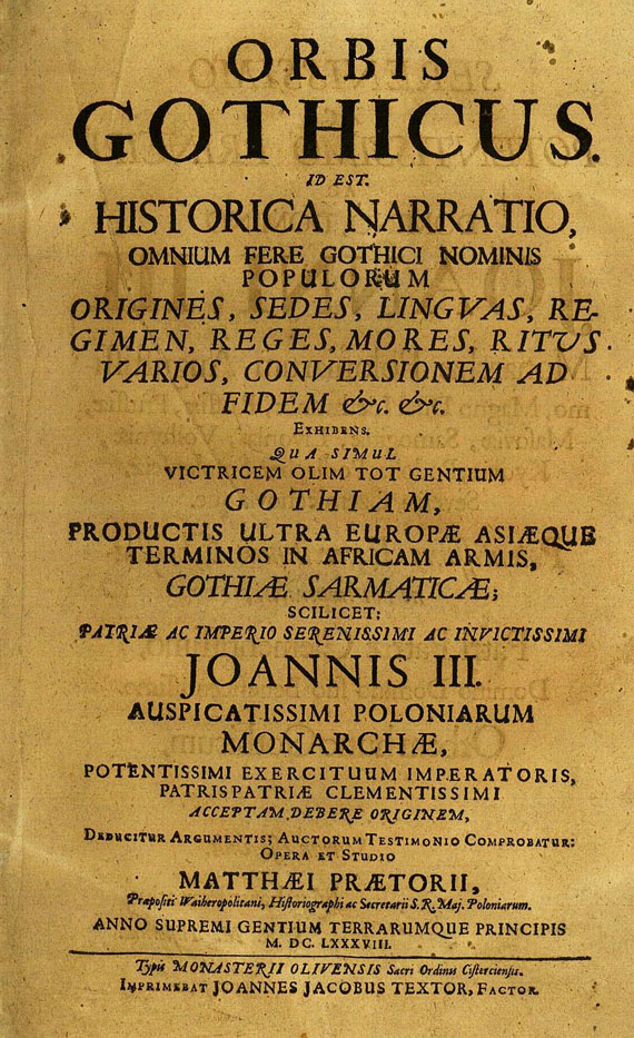 Matthäus Praetorius - Orbis Gothicus. 1689