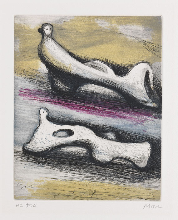Henry Moore - Two reclining Figures