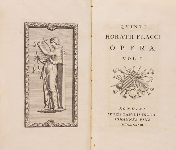 Quintus Horatius Flaccus - Opera, 2 Bde. 1737.