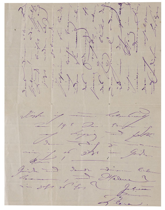 Clara Schumann - Eigh. Brief. 1872.