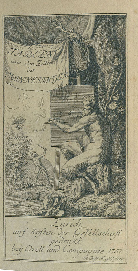 Bodmer, J. J. - Fabeln aus den Zeiten der Minnesinger. 1757.