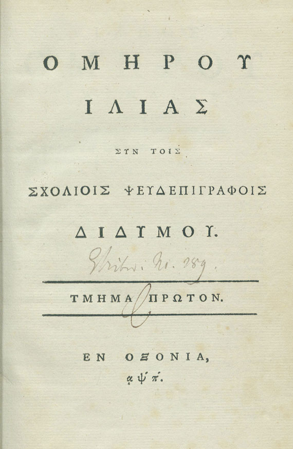  Homer - Ilias, Odyssea. 5 Bde. 1780