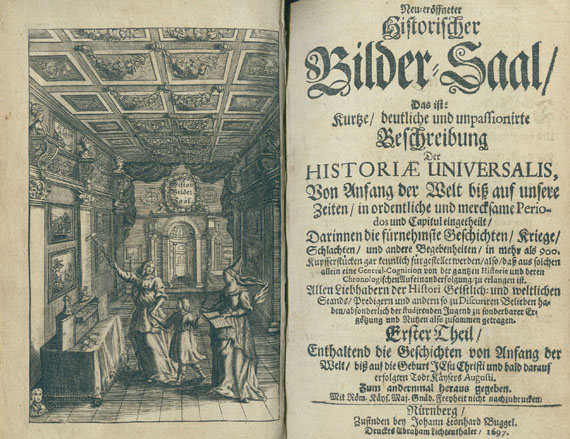 Andreas Lazarus Imhof - Historischer Bilder-Saal. 3 Bde. 1697-1713