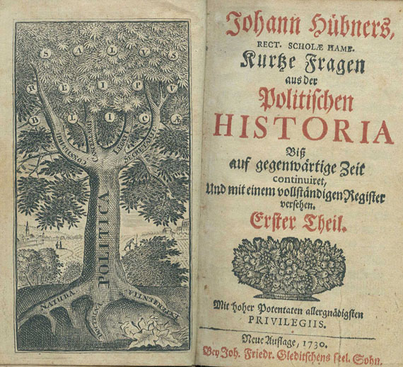 Johann Hübner - Kurze Fragen. 11 Bde. 1712-1730