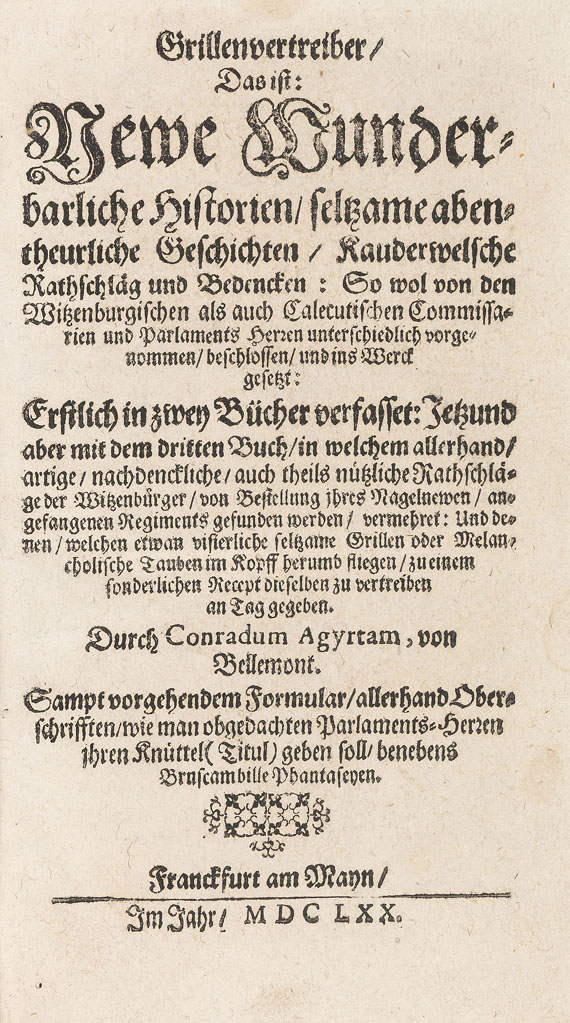 Grillenvertreiber - Grillenvertreiber. 1670