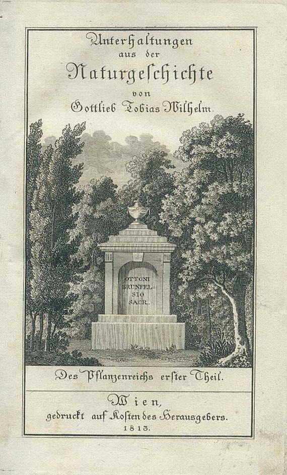 Gottlieb Tobias Wilhelm - Unterhaltungen aus der Naturgeschichte. Wiener Ausgabe. 15 Bde.