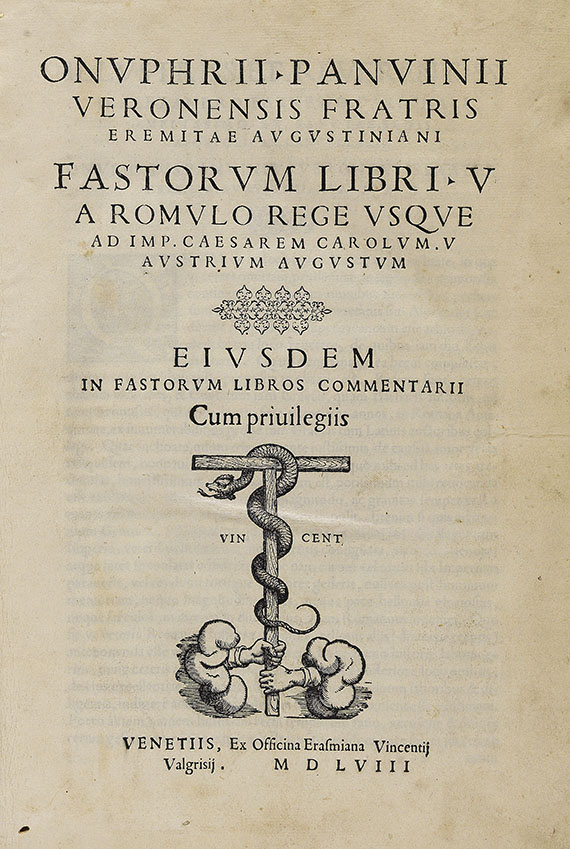 Onofrio Panvinio - Fastorum libri V. 1558.